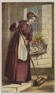 Tjänare (färg litho)