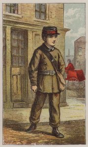 Telegraph Boy (lito i färg) av H.W. (after) Petherick