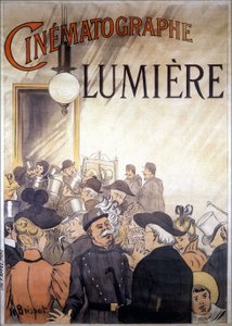 Reklamaffisch av H. Brispot för biografen av bröderna Lumière, början av 1900-talet.