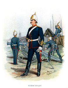 Viktorianskt artilleri, c1890.