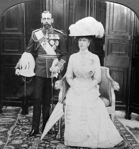 King George V 1865-1935 och Queen Mary 1867-1953, tidigt 1900-tal.
