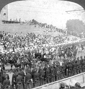 Procession av Maharajahs, Delhi, Indien, 1912.