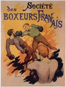 Affisch med reklam för Society of French Boxers, 1894