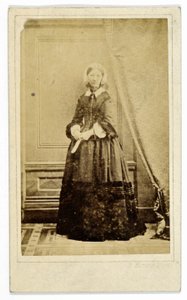 Carte-de-visite av Florence Nightingale, ca 1858 (bw-foto) av H. Hering