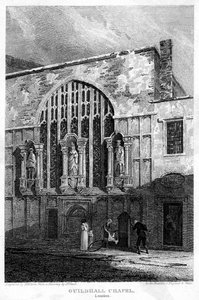 Guildhall Chapel, City of London, 1815. av H. Hobson