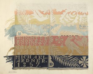 Jacquard täcke av H. Langden Brown