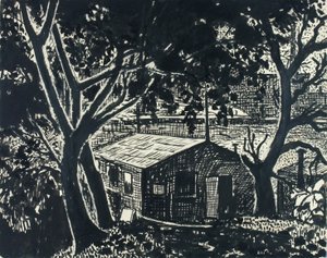 Utan titel (Hus i skogen) av H. Lyman Sayen