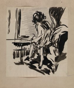 Utan titel (Sittande figur)