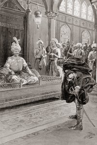Sir Anthony Shirley besökte Shah Abbas den stores hov, Persien 1599, från Hutchinson