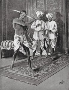 Malik Naib Kafurs sista akt, 1316 e.Kr. (litografi) av H. M. (after) Burton