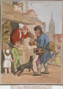 "Buy a Trap, a Rat Trap, buy my Trap", skylt I av Cries of London, 1799