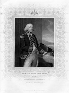 Richard Howe 1726-1799, 1st Earl Howe, engelsk amiral, 1800-talet. av H. Robinson