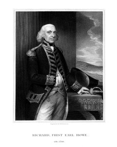 Richard Howe, 1st Earl Howe, brittisk amiral, 1832. av H. Robinson