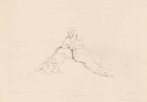 Soluppgången drog hennes tankar till Europa av H. W. Collard, after George Elgar Hicks