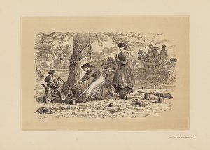 Att få honom att börja träna (gravyr) av Hablot Knight (1815 92) Browne