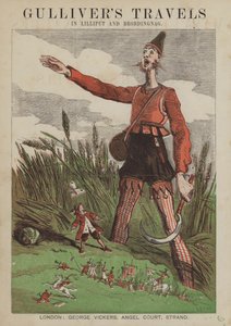 Gullivers resor i Lilliput och Brobdingnag (färg litho)