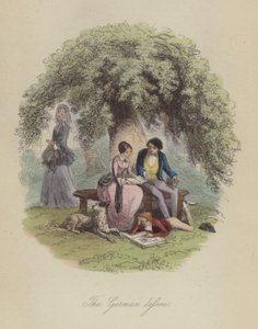 Illustration för Lewis Arundel eller The Railroad of Life av Frank E Smedley (färgad gravyr) av after Hablot Knight Browne