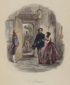 Illustration för Lewis Arundel eller The Railroad of Life av Frank E Smedley (färgad gravyr) av after Hablot Knight Browne