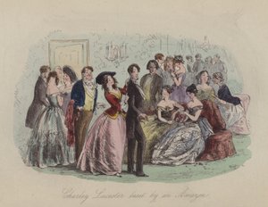 Illustration för Lewis Arundel eller The Railroad of Life av Frank E Smedley (färgad gravyr) av after Hablot Knight Browne