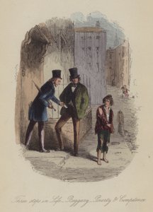 Illustration för Lewis Arundel eller The Railroad of Life av Frank E Smedley (färgad gravyr)
