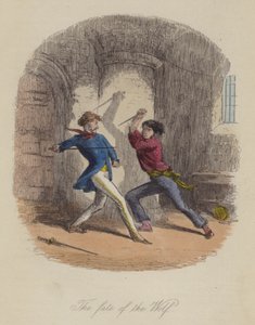 Illustration för Lewis Arundel eller The Railroad of Life av Frank E Smedley (färgad gravyr) av after Hablot Knight Browne