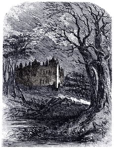 Dyster hus av Hablot Knight Browne