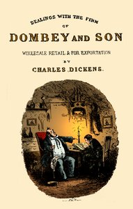 Dombey & Son av Charles Dickens. Titelsida av Hablot Knight Browne