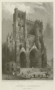 Amiens katedral, västra fronten av Hablot Knight Browne