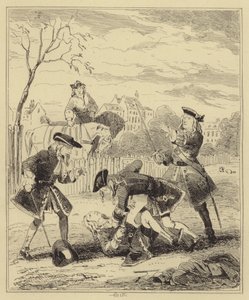 Duell mellan Lord Mahon och hertigen av Hamilton av Hablot Knight Browne