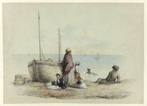 Familj på stranden av Hablot Knight Browne