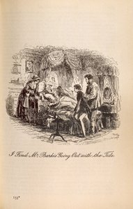 I Find Mr Barkis Going Out with the Tide, från David Copperfield av Charles Dickens (1812-70) av Hablot Knight Browne