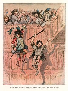 Illustration för Barnaby Rudge. av Hablot Knight Browne