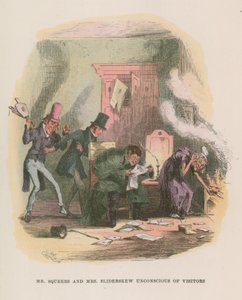 Illustration till Nicholas Nickleby av Hablot Knight Browne