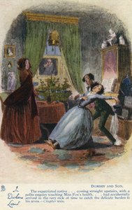 I Dickens Land - Dombey and Son Postcard, c.1907 av Hablot Knight Browne
