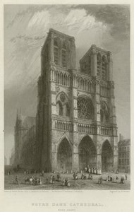 Notre Dame-katedralen, västra fronten av Hablot Knight Browne