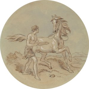 En av arton mönster för en serie plattor som illustrerar Venus och Adonis av Hablot Knight Browne