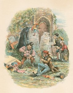 Scen från The Old Curiosity Shop av Charles Dickens, 1841 av Hablot Knight Browne
