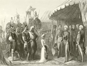 Överlämnande av Maharajah Dhuleep Singh till Sir Henry Hardinge av Hablot Knight Browne