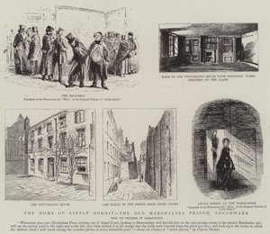 Lilla Dorrits hem, det gamla Marshalsea-fängelset, Southwark av Hablot Knight Browne
