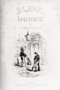 Titelsida till "Bleak House" av Charles Dickens (1812-70), utgiven 1853. av Hablot Knight Browne