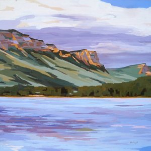 Inkommande regn, Haviland Lake, ca 2024 (olja på duk)