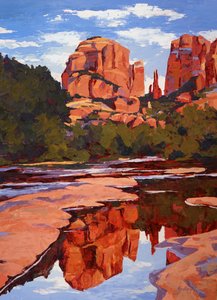 Reflektion, Sedona, ca 2024 (olja på pannå)