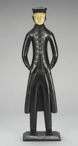 Sea Captain Figure, Queen Charlotte Islands, British Columbia, ca 1840 (argillit och elfenben) av Haida