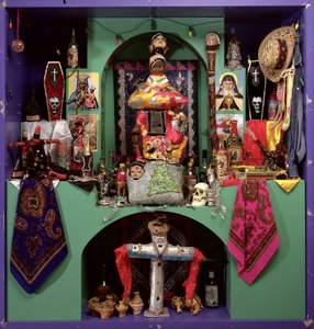 Voodoo altare av Haitian School