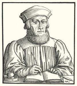 Johannes Aventinus, bayersk renässanshumanist, historiker och filolog (gravyr)