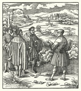 Den heliga romerska kejsaren Maximilian I, ca 1496 (gravyr) av Hans (after) Burgkmair