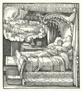 Sibyllans vision (gravyr) av Hans (after) Burgkmair