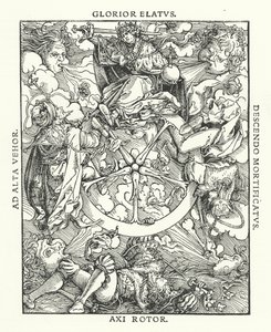 Träsnitt från De Remediis Giantum Fortunae (Remedies for Fortune Fair and Foul) av Petrarch (gravyr) av Hans (after) Burgkmair