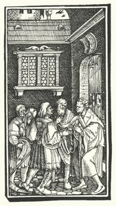 Träsnitt från De Remediis Giantum Fortunae (Remedies for Fortune Fair and Foul) av Petrarch (gravyr) av Hans (after) Burgkmair