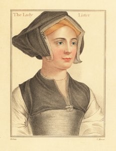 Isabel Shirley, hustru till den engelske överdomaren Sir Richard Lyster, 1812 (gravyr) av Hans (after) Holbein the Younger
